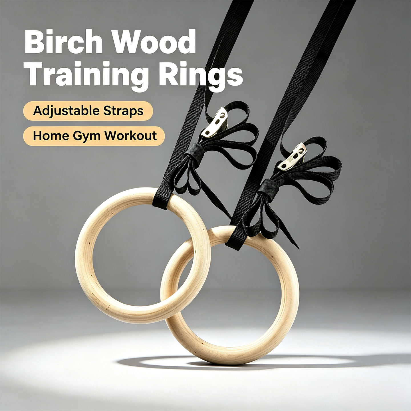 Gymnastic Ring - Anillas de gimnasia de madera de