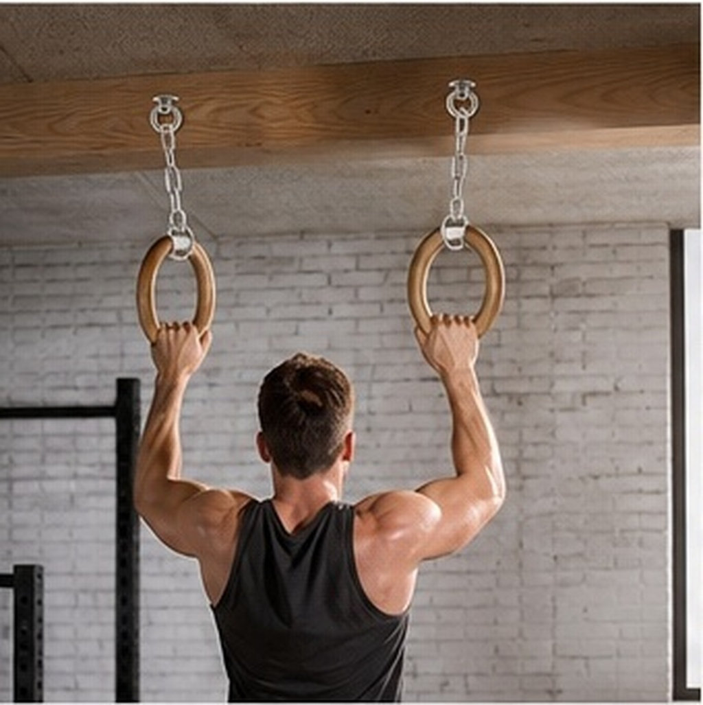 Gymnastic Ring - Juego de 2 ganchos de acero