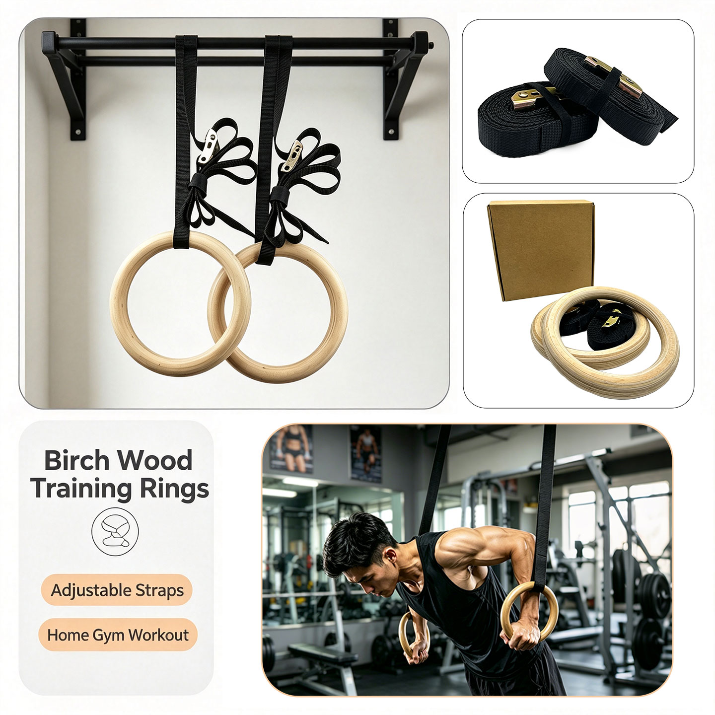 Anillas de gimnasia de madera  - Gymnastic Ring reseña y precio
